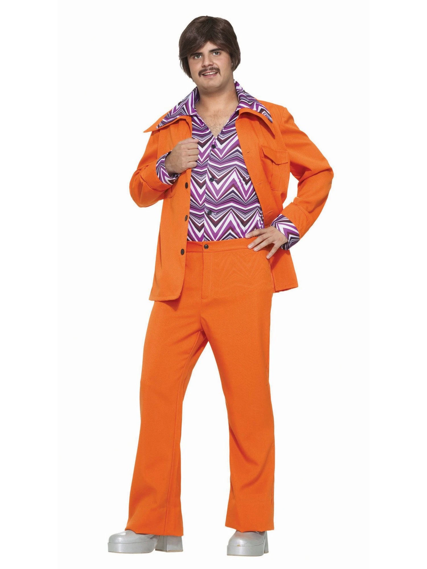 Orange Leisure Suit Mens Costume 1 Orange Leisure Suit Mens Costume
