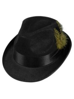 Felt Fedora Hat With Feather For Adults
