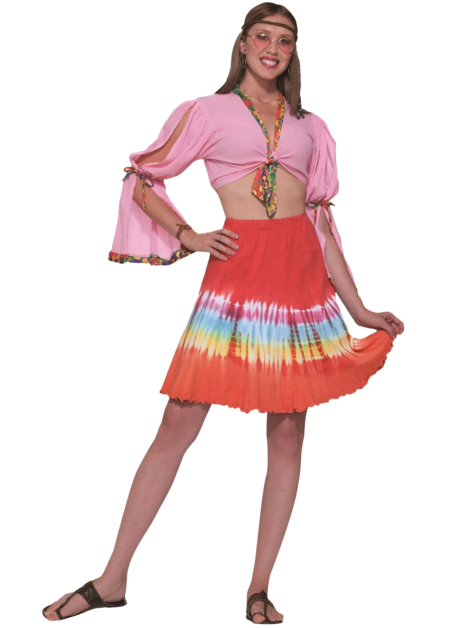 Womens Hippie Tie Dye Mini Skirt 1 Womens Hippie Tie Dye Mini Skirt
