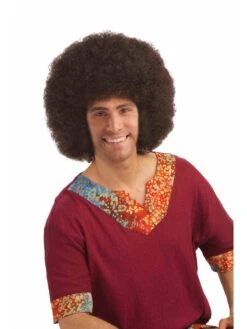 Adult Brown Afro Wig - Deluxe
