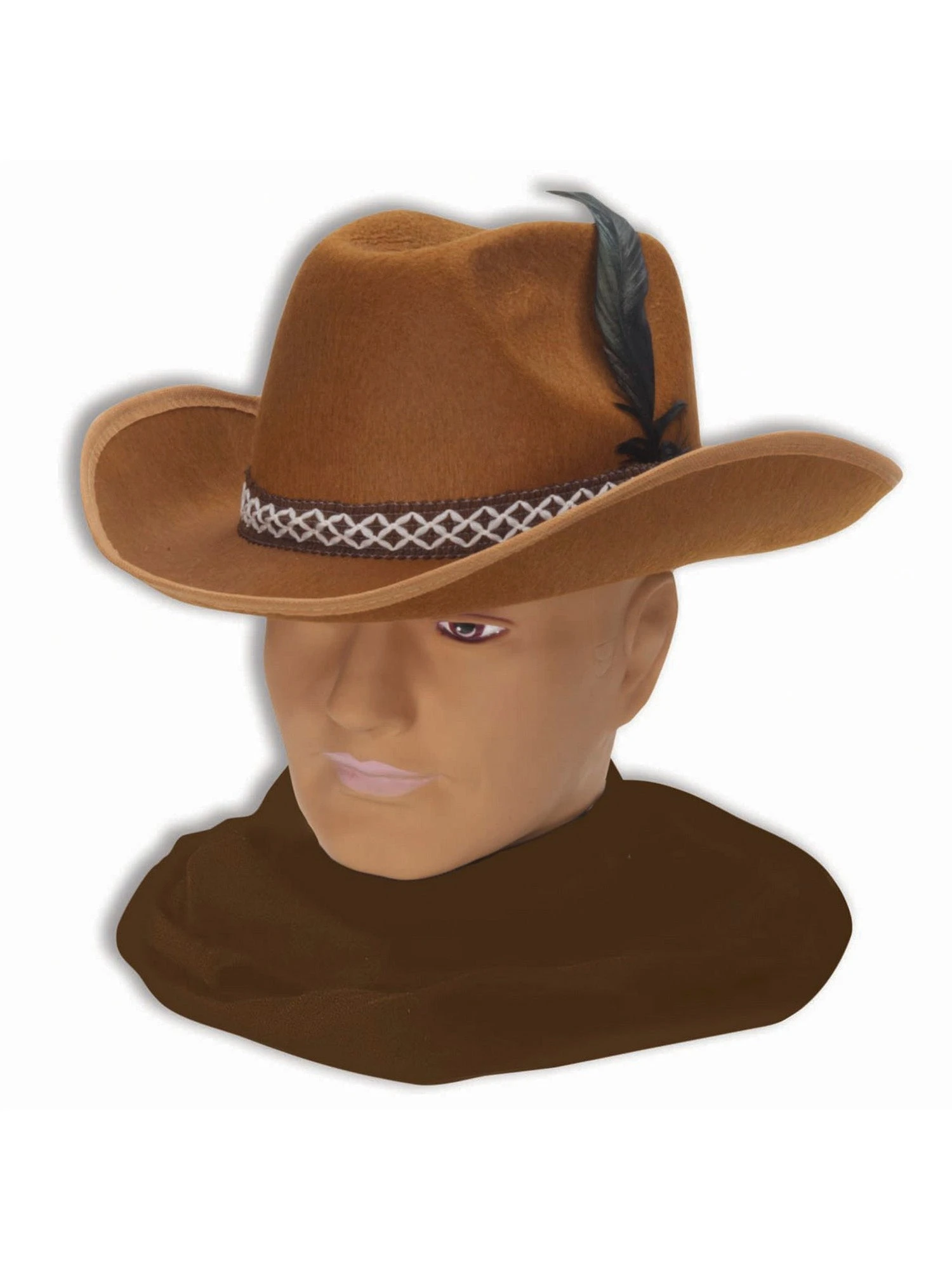 Adult Brown Felt Cowboy Hat 1 Adult Brown Felt Cowboy Hat