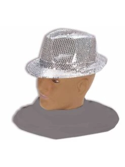 Adult Silver Sparkle Fedora