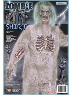 Men's Zombie Shirt W/ Chest Wound