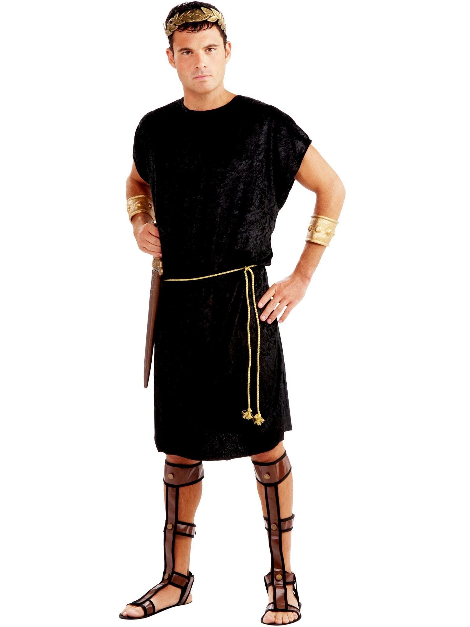 Mens Black Tunic Adult Costume 1 Mens Black Tunic Adult Costume