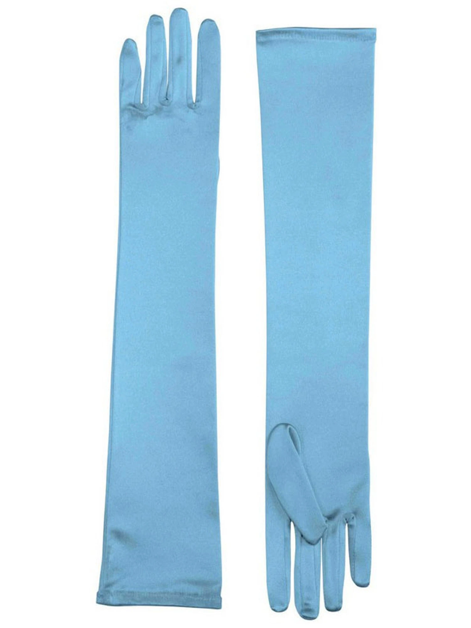 Adult Light Blue Long Gloves 1 Adult Light Blue Long Gloves