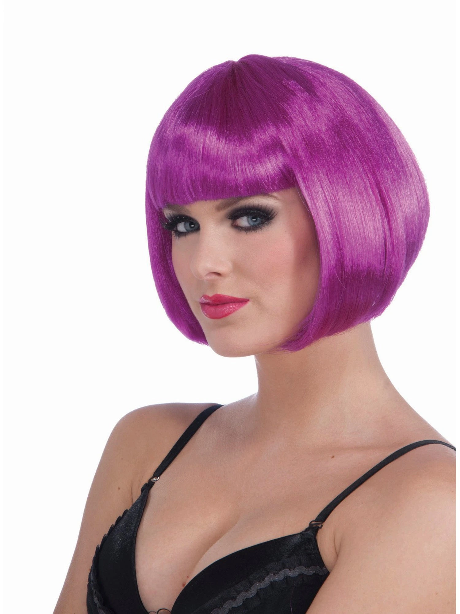 Women's Neon Purple Bob Wig 1 Women's Neon Purple Bob Wig