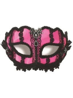 Adult Hot Pink Venetian Half Mask