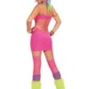Women's Neon Pink Fishnet Dress