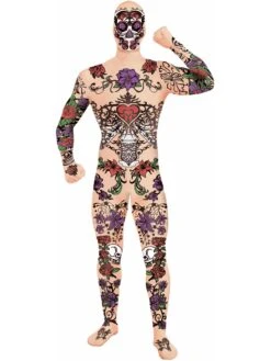 Men's Disappearing Man Tattoo Costume