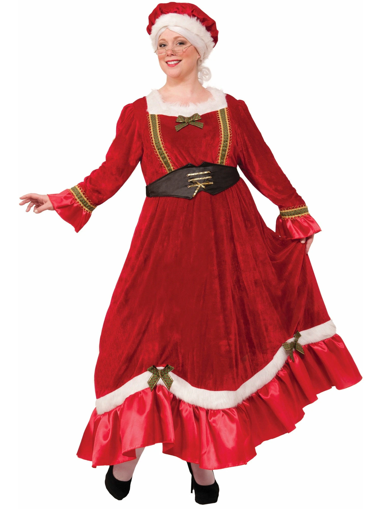 Womens Curvy Mrs. Claus Traditional Dress 1 Womens Curvy Mrs. Claus Traditional Dress