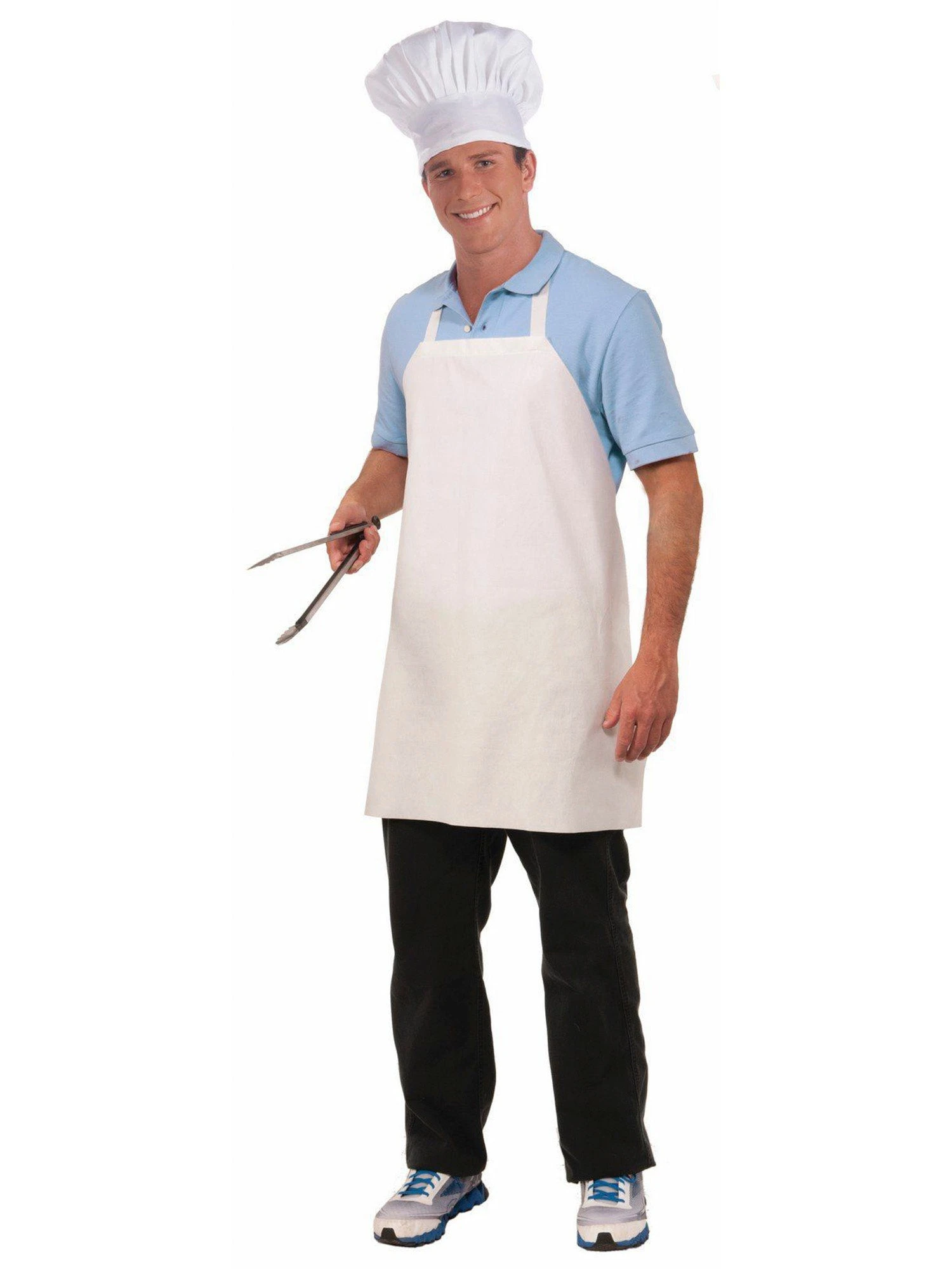 Adult White Chef's Apron 1 Adult White Chef's Apron