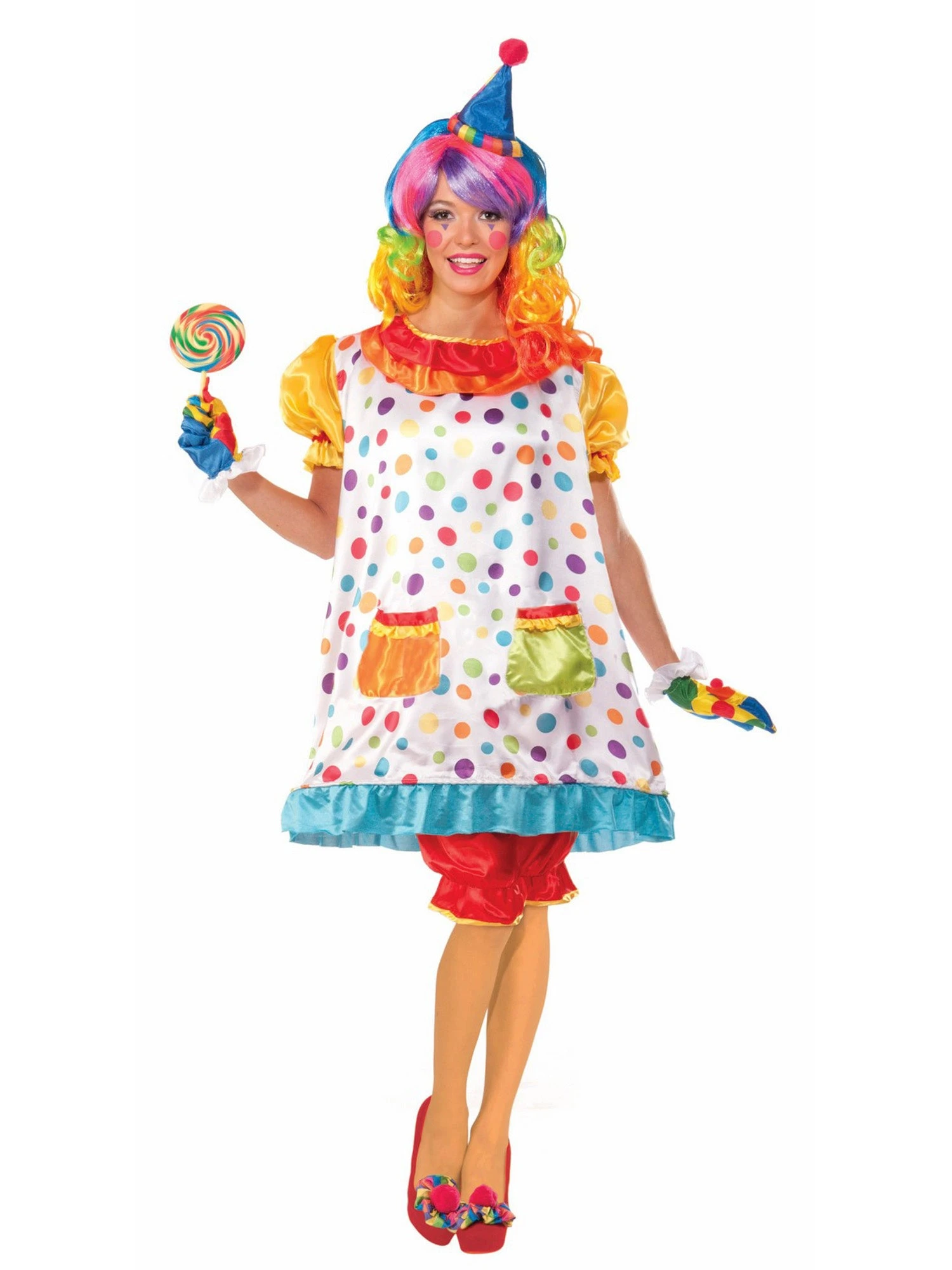 Wiggles The Clown Womens Costume 1 Wiggles The Clown Womens Costume