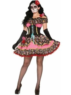 Womens Sexy Day Of The Dead Senorita Costume