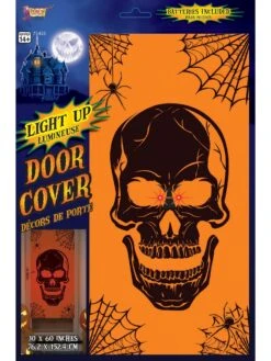 Creepy Skull Light Up Door Cover