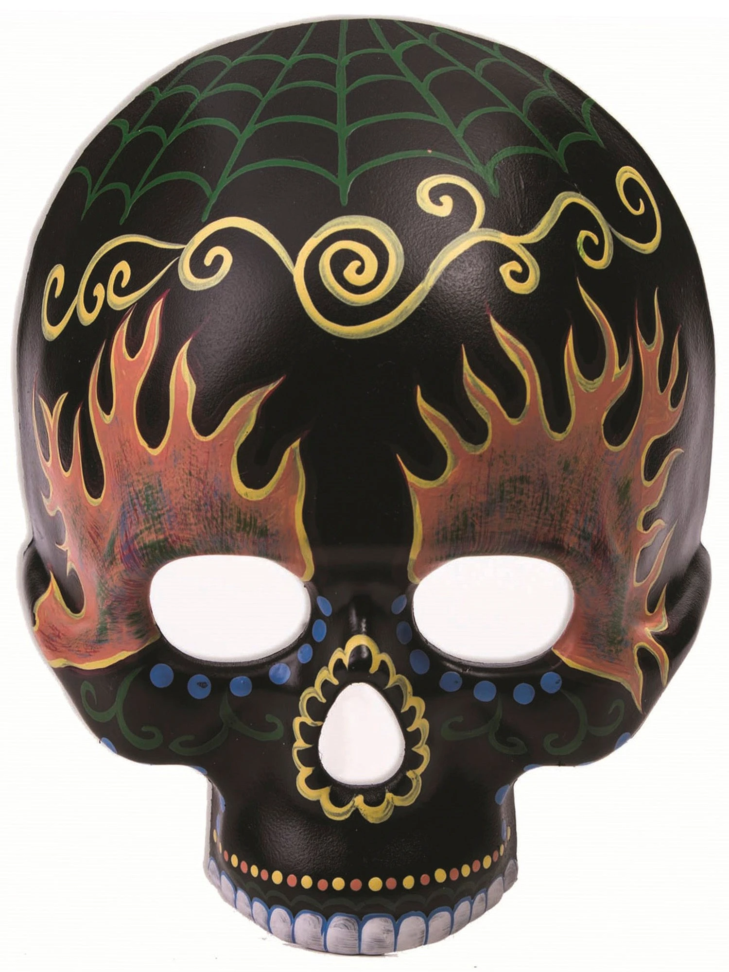 Adult Black Skull Half Mask 1 Adult Black Skull Half Mask