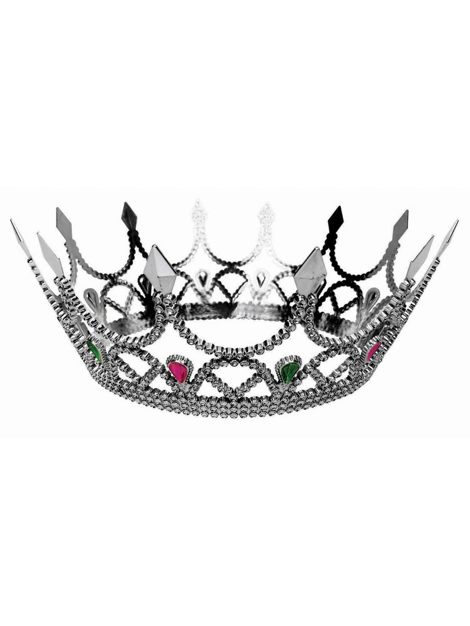 Adult Silver Regal Queen Crown 1 Adult Silver Regal Queen Crown