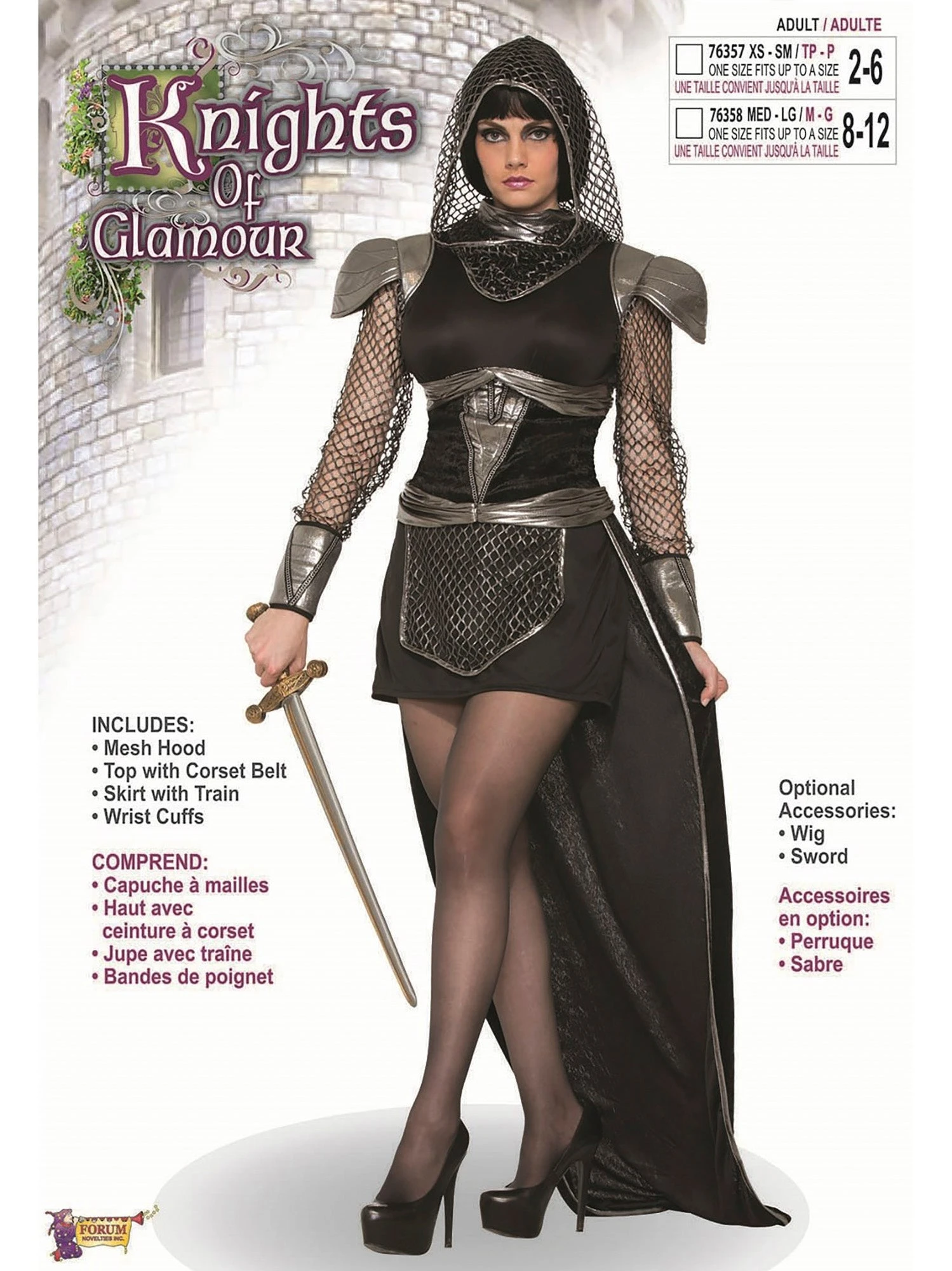 Women's Knights Of Glamour Costume 1 Women's Knights Of Glamour Costume