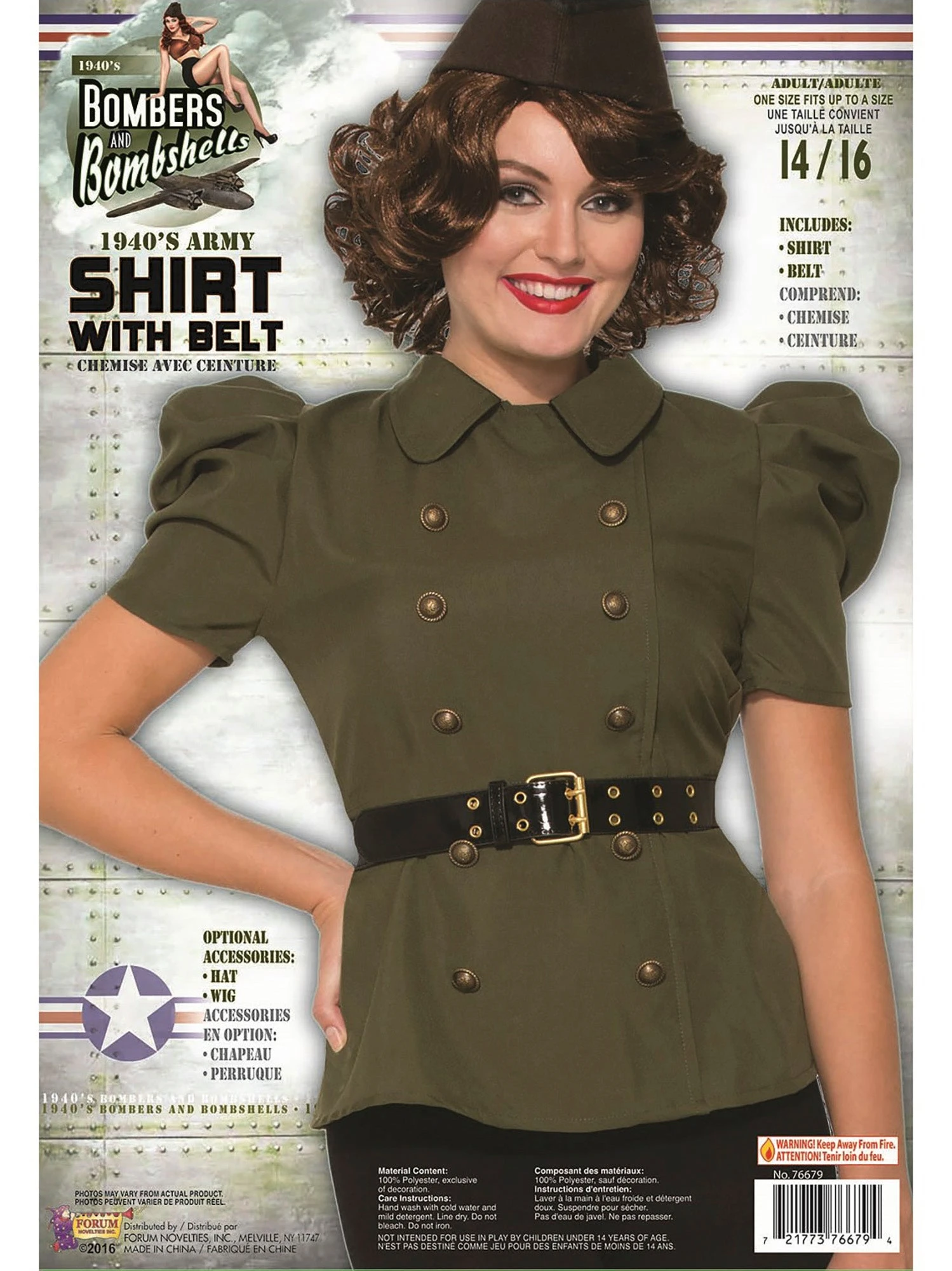 Womens 1940'S Army Shirt 1 Womens 1940'S Army Shirt