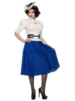 Adult 1940'S Hat On Headband W/Blue Veil