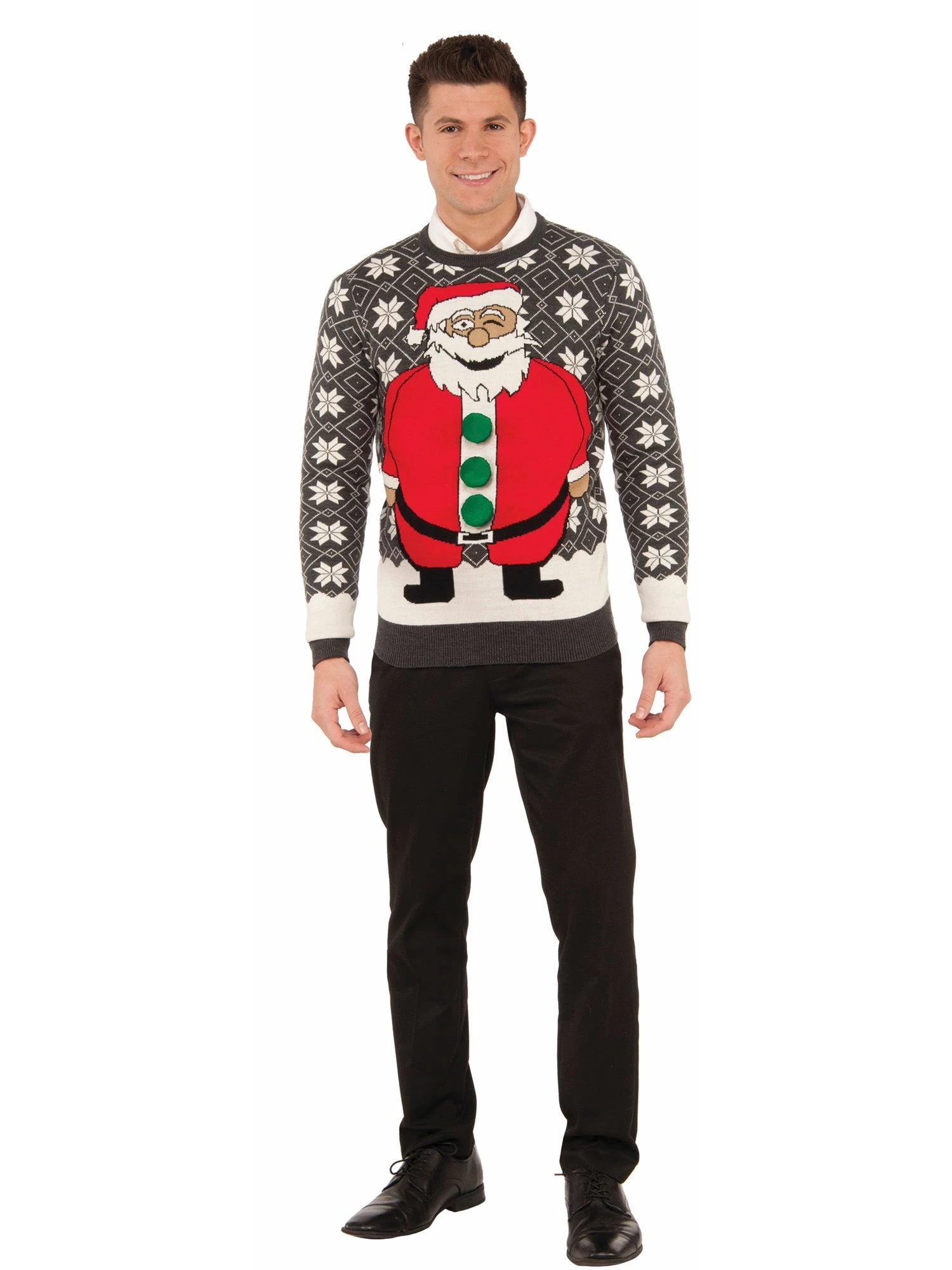 Mens Christmas Sweater Winkin' 1 Mens Christmas Sweater Winkin'