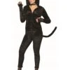 Womens Blk Cat Hoodie