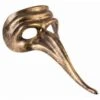 Adult Gold Long Nose Half Mask