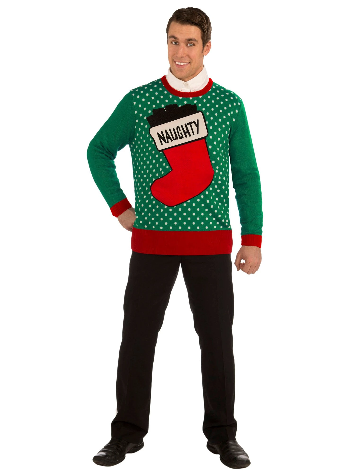 Men's Christmas Naughty Stocking Sweater 1 Men's Christmas Naughty Stocking Sweater