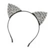 Adult Rhinestone And Pearl Cat Ear Headband