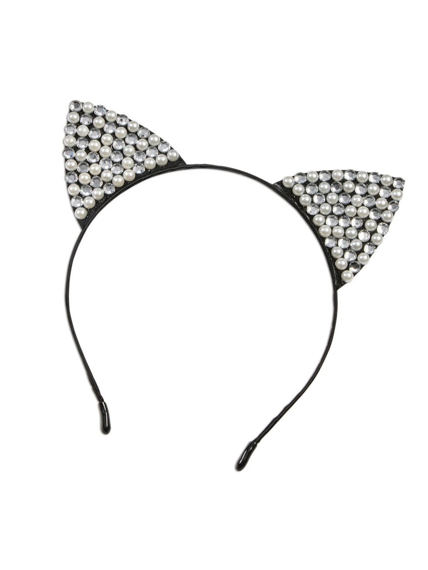 Adult Rhinestone And Pearl Cat Ear Headband 1 Adult Rhinestone And Pearl Cat Ear Headband