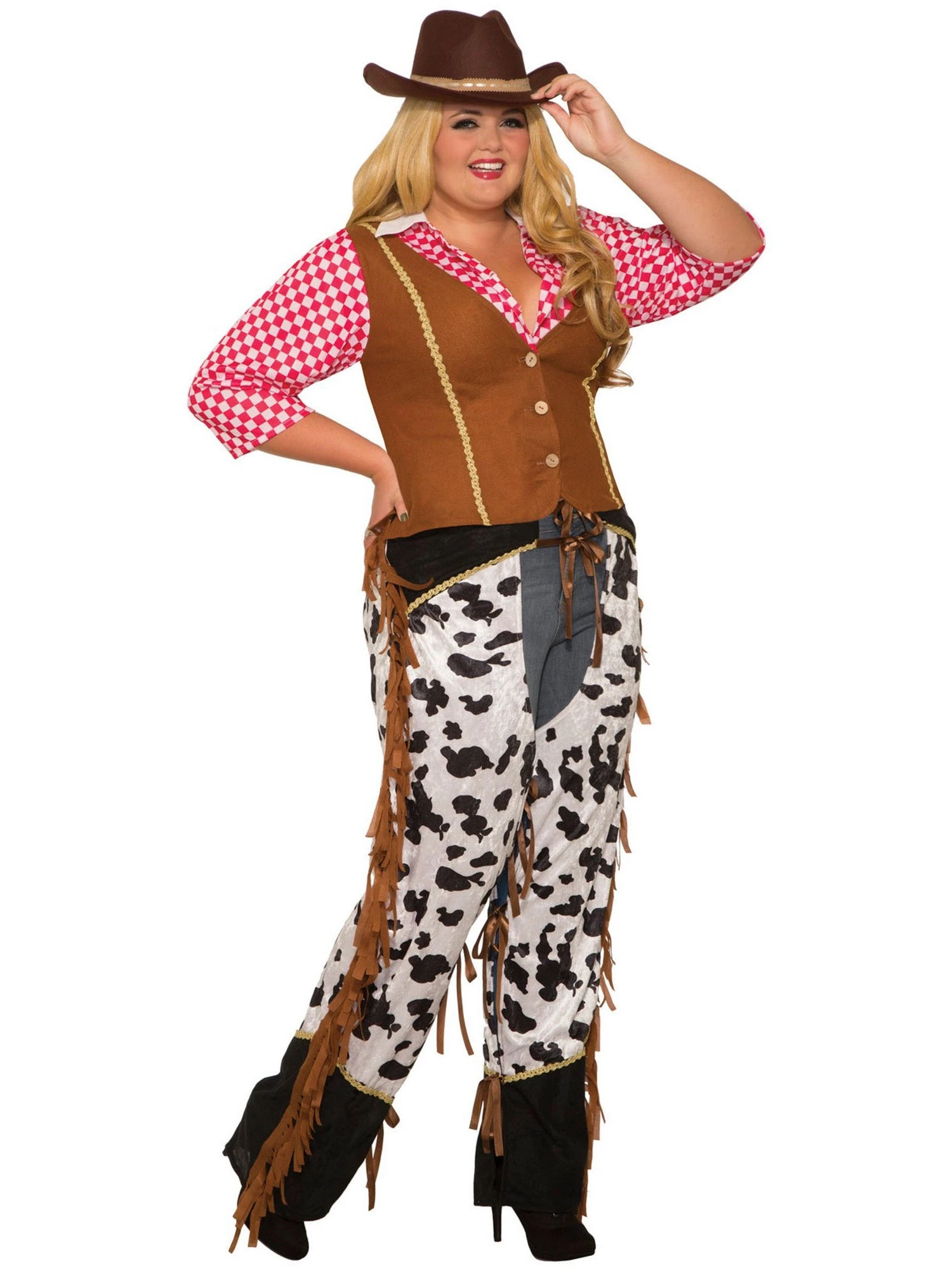 Curvy Cowgirl Rancher Womens Costume 1 Curvy Cowgirl Rancher Womens Costume