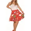 Women's Plus Size Red Christmas Skirt