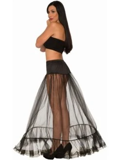 Long Black Crinoline
