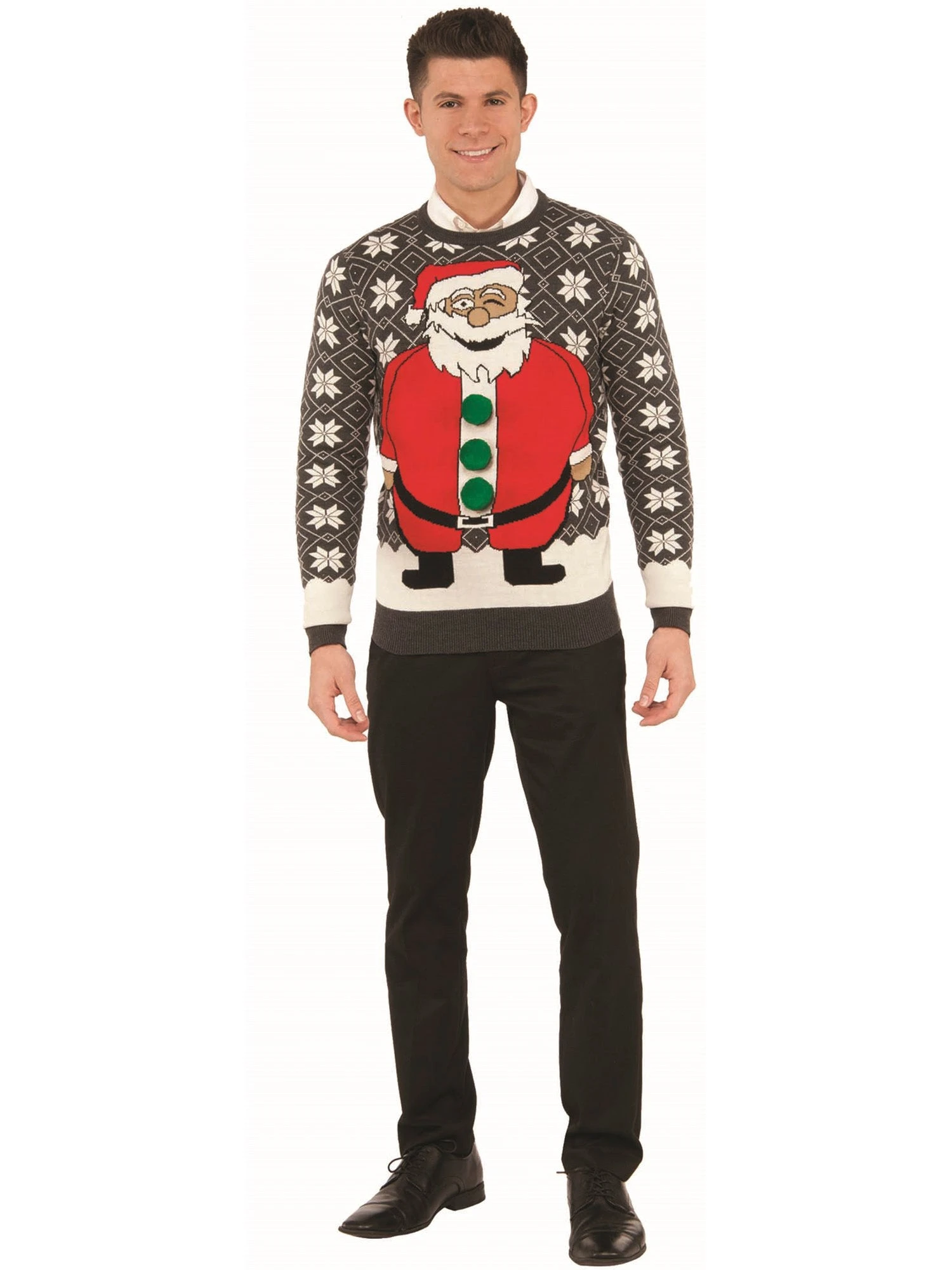 Men's Christmas Sweater Winkin' 1 Men's Christmas Sweater Winkin'