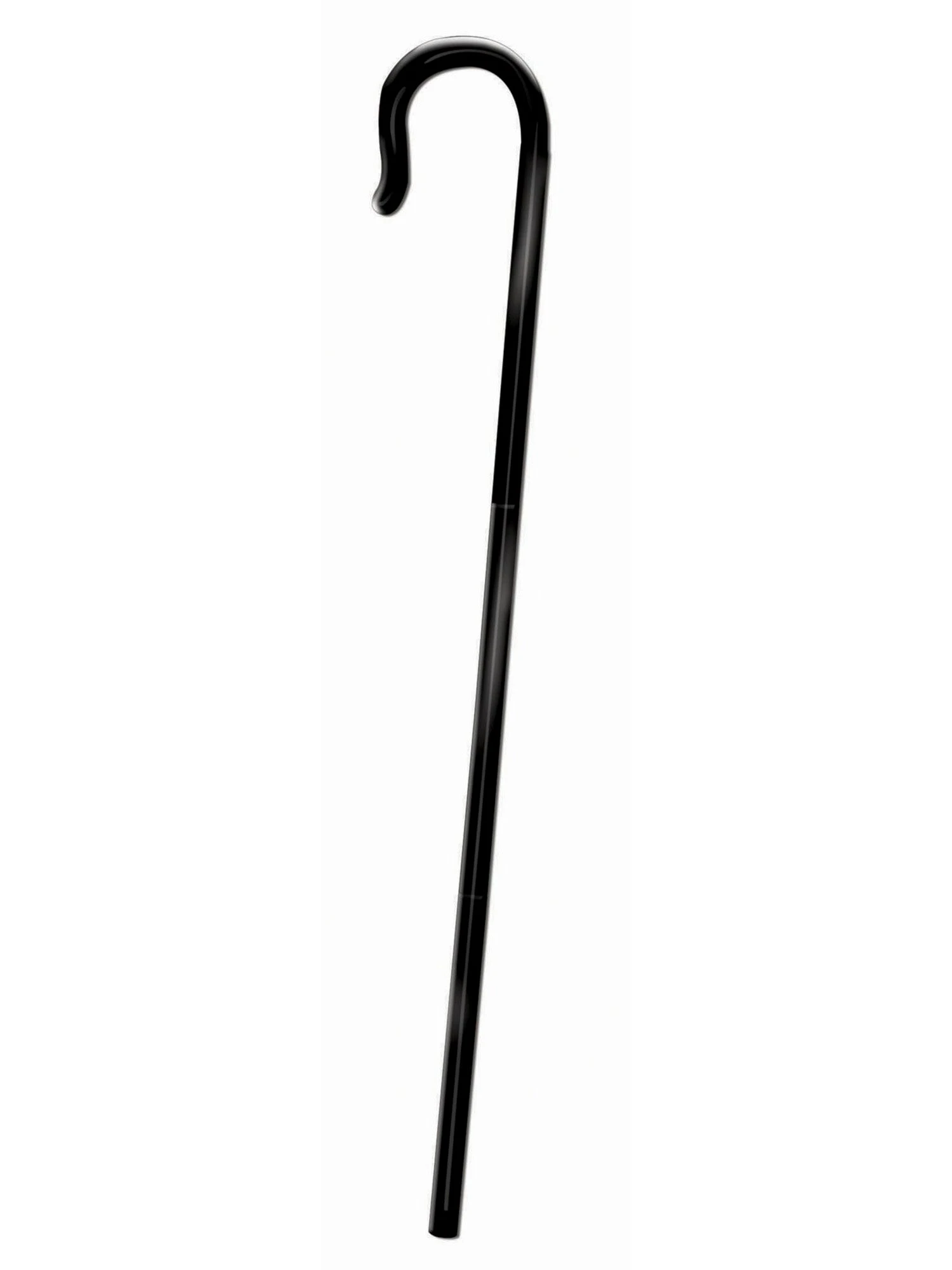 Adult Black Crook Style Walking Cane 1 Adult Black Crook Style Walking Cane