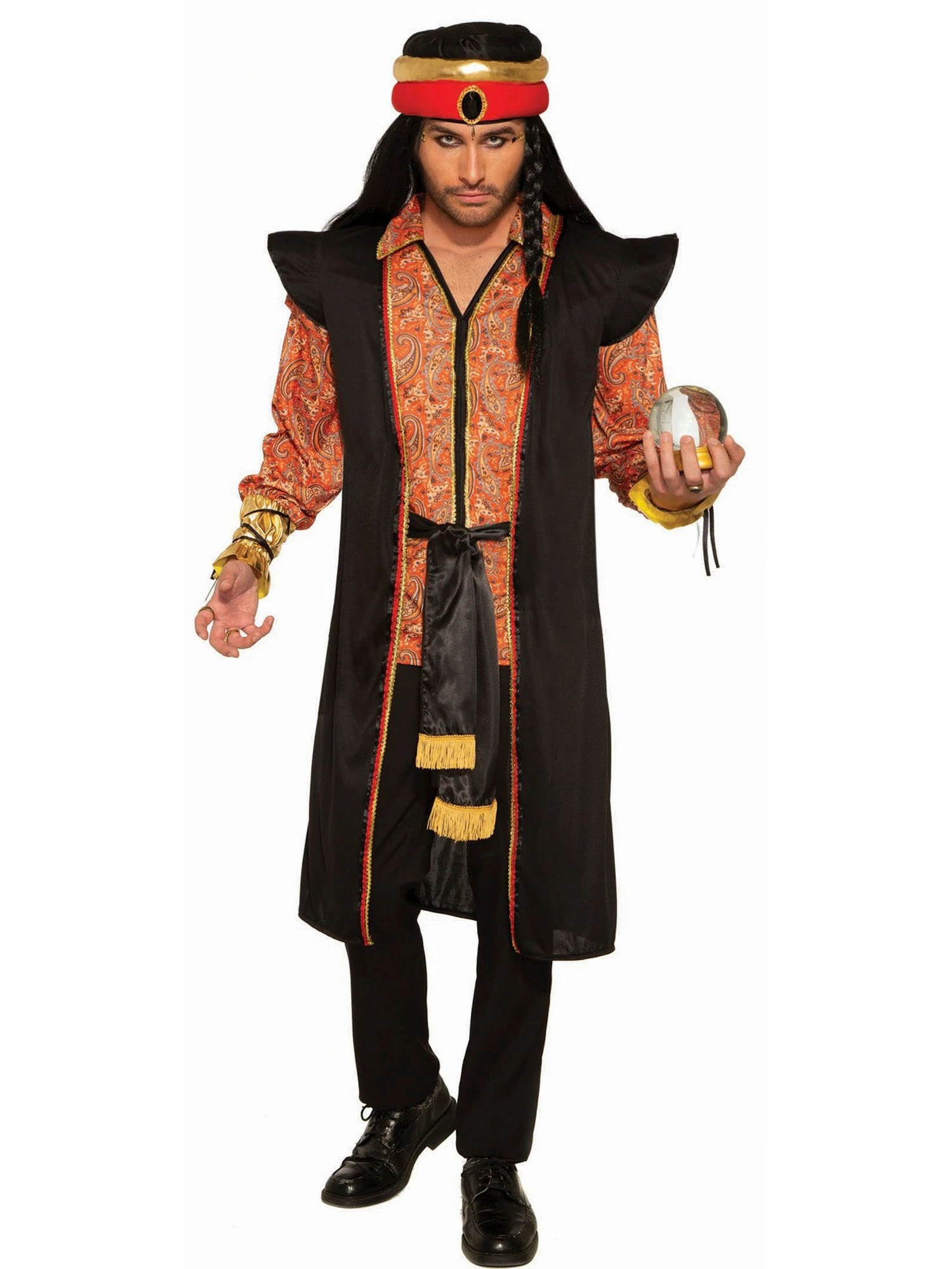 Men's Evil Desert Sorcerer Robe, Tunic And Turban 1 Men's Evil Desert Sorcerer Robe, Tunic And Turban