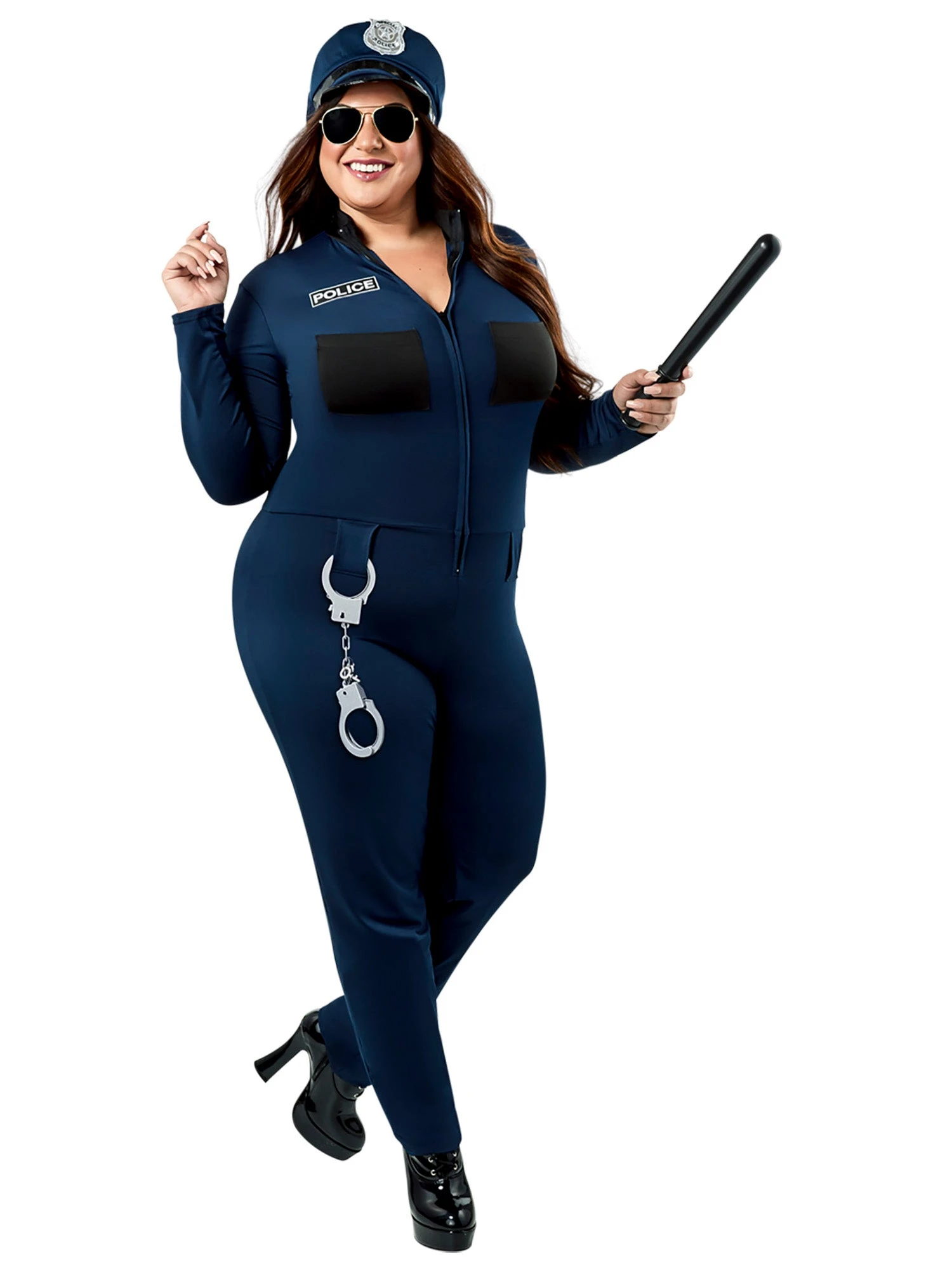 Adult Sexy Cop Plus Costume 1 Adult Sexy Cop Plus Costume