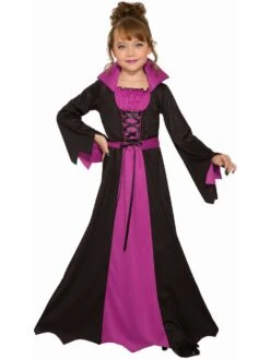 Girls' Pink And Black Sorceress Costume