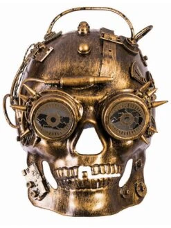 Gold Skull Steampunk Mask