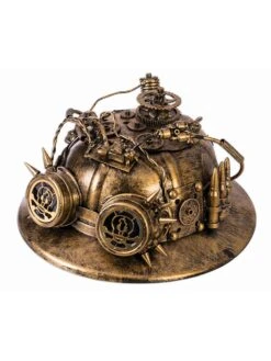 Gold Pith Steampunk Helmet