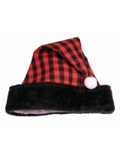 Buffalo Plaid Santa Hat Accessory