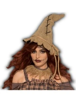 Adult Tan Burlap Scarecrow Hat
