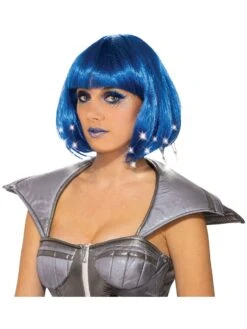 Adult Blue Light Up Wig Accessory