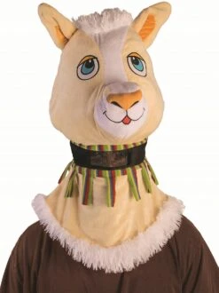 Adult Llama Mascot Head Mask
