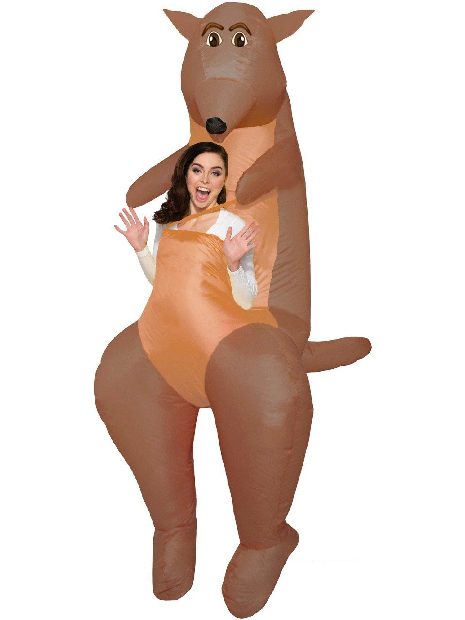 Adult Joey In The Pouch Kangaroo Inflatable Costume 1 Adult Joey In The Pouch Kangaroo Inflatable Costume