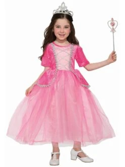 Silver Rose Princess Costume For Girls