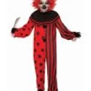 Men's Red And Black Evil Clown Costume