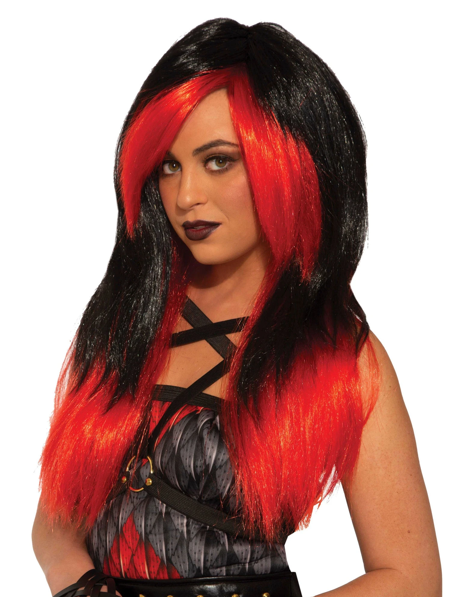Demon Mistress Wig - Red/Black 1 Demon Mistress Wig - Red/Black