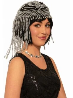 Roaring 20's Silver Beaded Headpiece -Costume Supercenter Store f85833 3