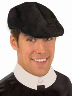 Adult Black Suede Cap