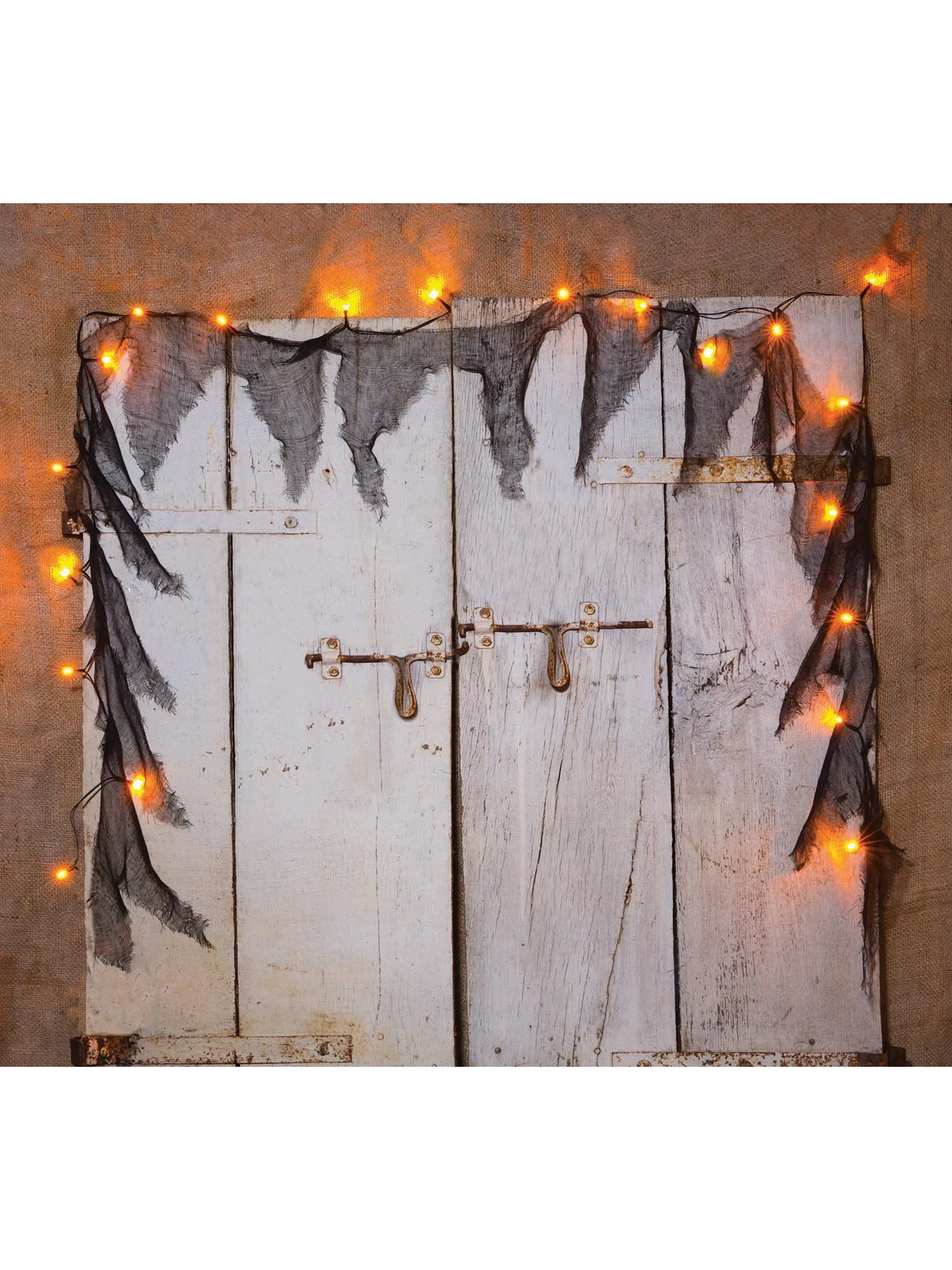 9 Foot Orange LED String Lights With Gauze 1 9 Foot Orange LED String Lights With Gauze